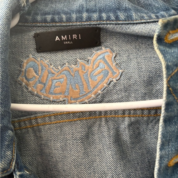 AMIRI Blue and Cream Star Jean Jacket - Picture 3 of 3